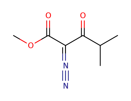 Molecular Structure of 402568-04-1 (Pentanoic acid, 2-diazo-4-methyl-3-oxo-, methyl ester)