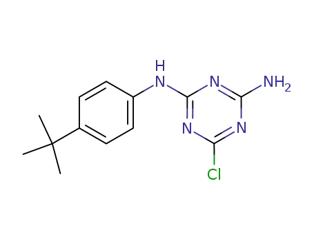 Molecular Structure of 361523-39-9 (1,3,5-Triazine-2,4-diamine, 6-chloro-N-[4-(1,1-dimethylethyl)phenyl]-)