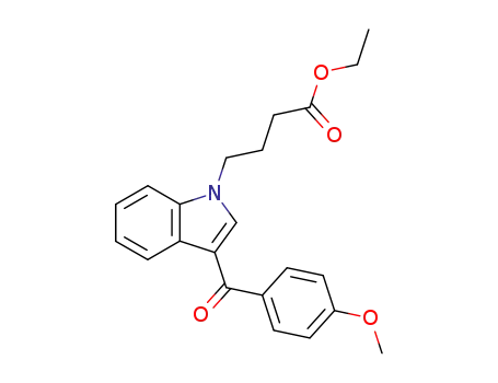 Molecular Structure of 139155-86-5 (1H-Indole-1-butanoic acid, 3-(4-methoxybenzoyl)-, ethyl ester)