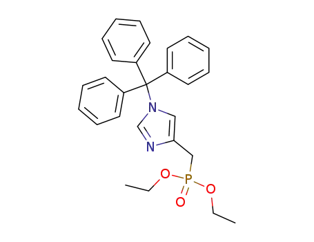 Molecular Structure of 473659-21-1 (DIETHYL (1-TRITYL-1H-IMIDAZOL-4-YL)METHYLPHOSPHONATE)