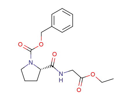 Molecular Structure of 2766-31-6 (Glycine, N-[1-[(phenylmethoxy)carbonyl]-L-prolyl]-, ethyl ester)