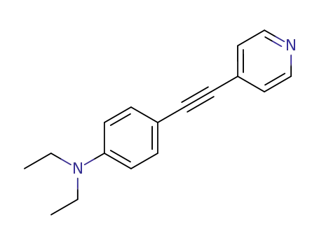 Molecular Structure of 562813-17-6 (Benzenamine, N,N-diethyl-4-(4-pyridinylethynyl)-)