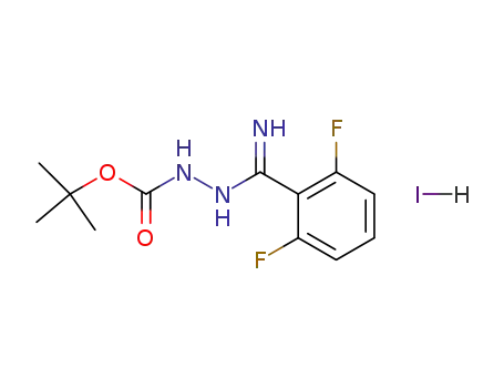 N'-[(2,6-difluoro-phenyl)-imino-methyl]-hydrazinecarboxylic acid tert-butyl ester; hydriodide