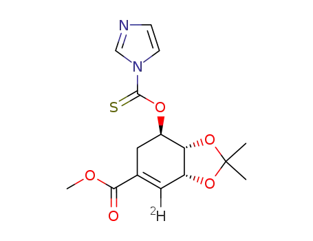 methyl 3,4-O-isopropylidene-5-O-thiocarbonylimidazole-[2-(2)H]-shikimate