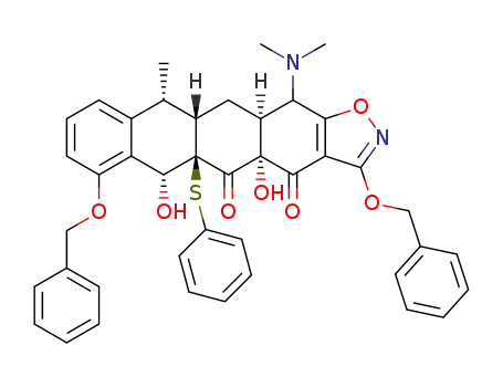 (4aR,5aR,6R,11R,11aS,12aS)-3,7-Bis-benzyloxy-13-dimethylamino-4a,6-dihydroxy-11-methyl-5a-phenylsulfanyl-6,11,11a,12,12a,13-hexahydro-4aH,5aH-1-oxa-2-aza-cyclopenta[b]naphthacene-4,5-dione