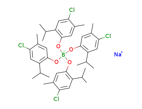 sodium tetrakis[4-chloro-5-methyl-2-(1-methylethyl)phenoxy]borate