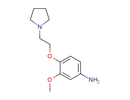 Molecular Structure of 394248-90-9 (3-METHOXY-4-(2-PYRROLIDIN-1-YL-ETHOXY)-PHENYLAMINE)
