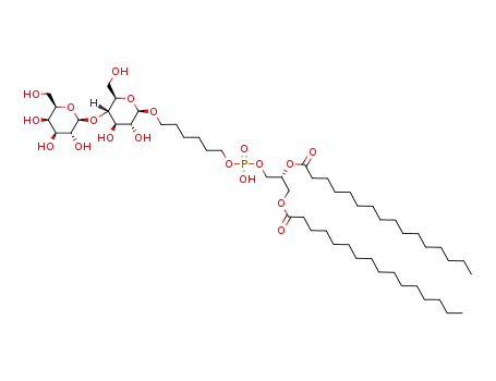 hexadecanoic acid 2-({6-[3,4-dihydroxy-6-hydroxymethyl-5-(3,4,5-trihydroxy-6-hydroxymethyl-tetrahydro-pyran-2-yloxy)-tetrahydro-pyran-2-yloxy]-hexyloxy}-hydroxy-phosphoryloxy)-1-hexadecanoyloxymethyl-ethyl ester