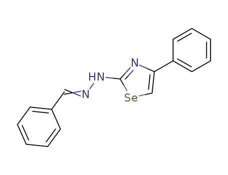 Molecular Structure of 87385-94-2 (Benzaldehyde, (4-phenyl-2-selenazolyl)hydrazone)