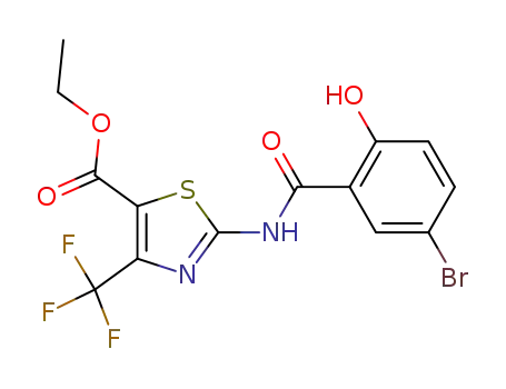 2-(5-bromo-2-hydroxybenzoyl)amino-4-(trifluoromethyl)thiazol-5-carboxylic acid ethylester