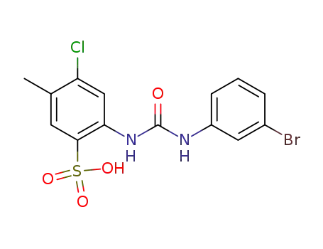 2-[3-(3-bromo-phenyl)-ureido]-4-chloro-5-methyl-benzenesulfonic acid