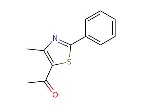 Molecular Structure of 7520-94-7 (1-(4-METHYL-2-PHENYL-1,3-THIAZOL-5-YL)ETHAN-1-ONE)