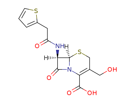 5-Thia-1-azabicyclo[4.2.0]oct-2-ene-2-carboxylicacid, 3-(hydroxymethyl)-8-oxo-7-[[2-(2-thienyl)acetyl]amino]-, (6R,7R)-(5935-65-9)