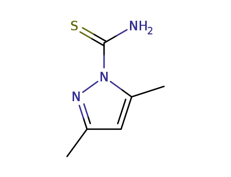 Molecular Structure of 1124-15-8 (3,5-DIMETHYL-1H-PYRAZOLE-1-CARBOTHIOAMIDE, TECH)