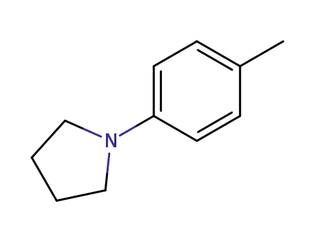 Molecular Structure of 54104-82-4 (Pyrrolidine, 1-(4-Methylphenyl)-)