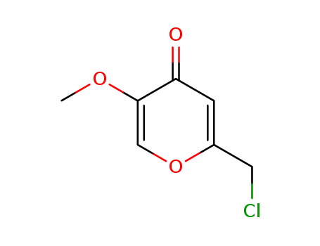 Molecular Structure of 40838-34-4 (2-(chloromethyl)-5-methoxy-4H-pyran-4-one(SALTDATA: FREE))