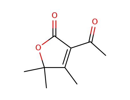 Molecular Structure of 13156-10-0 (2(5H)-Furanone, 3-acetyl-4,5,5-trimethyl-)