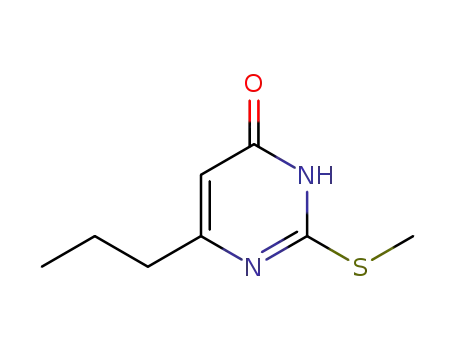 Molecular Structure of 5751-17-7 (2-(methylsulfanyl)-6-propyl-4(3H)-pyrimidinone)