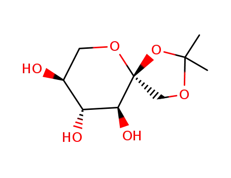 Molecular Structure of 18604-34-7 (alpha-l-Sorbopyranose, 1,2-O-(1-methylethylidene)-)
