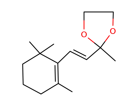 Molecular Structure of 14398-32-4 (2-Methyl-2-[(E)-2-(2,6,6-trimethyl-1-cyclohexen-1-yl)ethenyl]-1,3-diox olane)