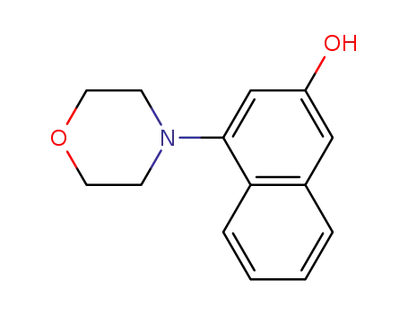 Molecular Structure of 159596-05-1 (4-Morpholino-2-naphthol)