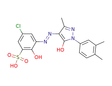 5-chloro-3-{[1-(3,4-dimethylphenyl)-5-hydroxy-3-methyl-1H-pyrazol-4-yl]azo}-2-hydroxybenzenesulfonic acid