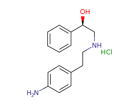 Molecular Structure of 521284-22-0 ((alphaR)-alpha-[[[2-(4-Aminophenyl)ethyl]amino]methyl]benzenemethanol hydrochloride)
