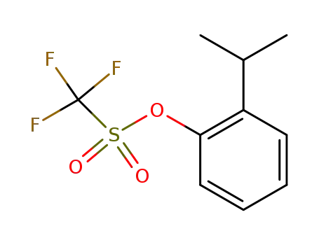 Molecular Structure of 851199-82-1 (Methanesulfonic acid, trifluoro-, 2-(1-methylethyl)phenyl ester)