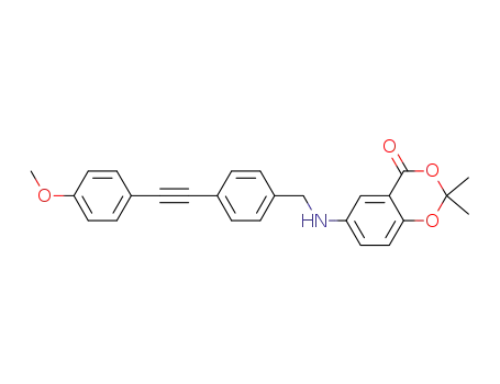 6-({4-[(4-methoxyphenyl)ethynyl]benzyl}amino)-2,2-dimethyl-4H-1,3-benzodioxin-4-one