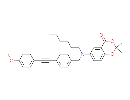 6-(hexyl{4-[(4-methoxyphenyl)ethynyl]benzyl}amino)-2,2-dimethyl-4H-1,3-benzodioxin-4-one