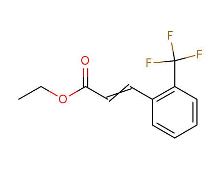 Molecular Structure of 50620-98-9 (2-Propenoic acid, 3-[2-(trifluoromethyl)phenyl]-, ethyl ester)