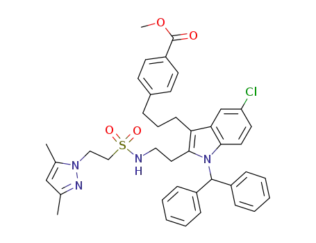 methyl 4-(3-{1-benzhydryl-5-chloro-2-[2-({[2-(3,5-dimethyl-1Hpyrazol-1-yl)ethyl]sulfonyl}amino)ethyl]-1H-indol-3-yl}propyl)benzoate
