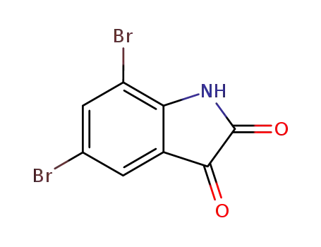 Molecular Structure of 6374-91-0 (5,7-Dibromo-1H-indole-2,3-dione)