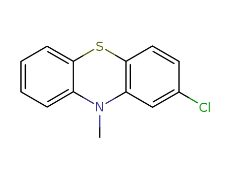 Molecular Structure of 19607-03-5 (10H-Phenothiazine, 2-chloro-10-methyl-)