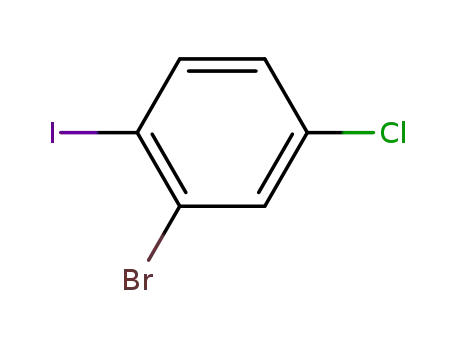 Molecular Structure of 31928-44-6 (2-BROMO-4-CHLORO-1-IODOBENZENE)