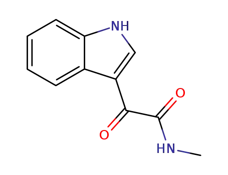 Molecular Structure of 2054-72-0 (2-(1H-INDOL-3-YL)-N-METHYL-2-OXOACETAMIDE)