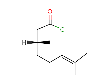 Molecular Structure of 77732-35-5 (6-Octenoyl chloride, 3,7-dimethyl-, (R)-)