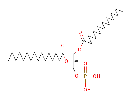 Molecular Structure of 7091-44-3 (L-A-PHOSPHATIDIC ACID, DIPALMITOYL*FREE ACID)
