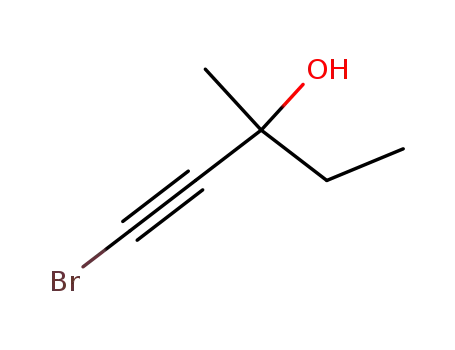 Molecular Structure of 2028-52-6 (1-Bromo-3-methyl-1-pentyn-3-ol)