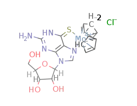 [(η5-cyclopentadienyl)2Mo((-)-2-amino-6-mercaptopurine riboside)]Cl2