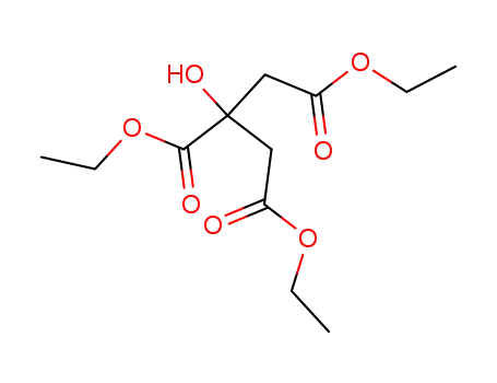 Molecular Structure of 77-93-0 (1,2,3-Propanetricarboxylicacid, 2-hydroxy-, 1,2,3-triethyl ester)