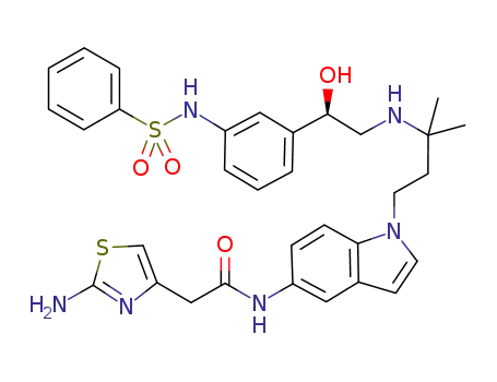 N-(1-{3-[(R)-2-[3-(phenylsulphonylamino)phenyl]-2-hydroxyethylamino]-3-methylbutyl}-1H-indol-5-yl)-2-(2-aminothiazol-4-yl)acetamide