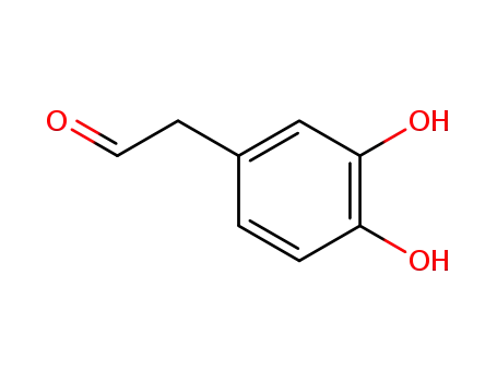Molecular Structure of 5707-55-1 (2-(3,4-dihydroxyphenyl)acetaldehyde)