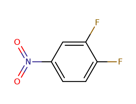 Molecular Structure of 369-34-6 (3,4-Difluoronitrobenzene)