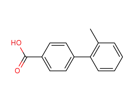 Molecular Structure of 5748-43-6 (2'-METHYLBIPHENYL-4-CARBOXYLIC ACID)