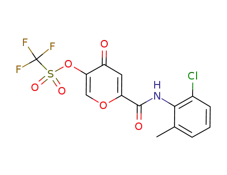 6-(2-chloro-6-methylphenylcarbamoyl)-4oxo-4H-pyran-3-yl trifluoromethanesulfonate