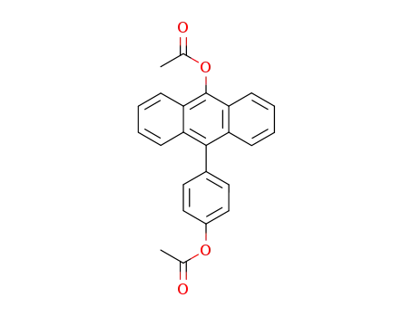 Molecular Structure of 57374-14-8 (9-Anthracenol, 10-[4-(acetyloxy)phenyl]-, acetate)