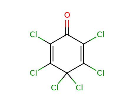 Molecular Structure of 599-52-0 (2,3,4,4,5,6-Hexachloro-2,5-cyclohexadien-1-one)