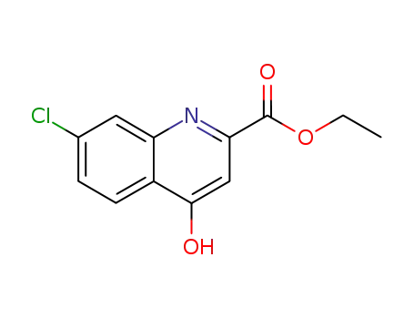 Molecular Structure of 21640-97-1 (2-Quinolinecarboxylic acid, 7-chloro-4-hydroxy-, ethyl ester)