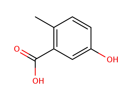 Molecular Structure of 578-22-3 (5-Hydroxy-2-methyl-benzoic acid)